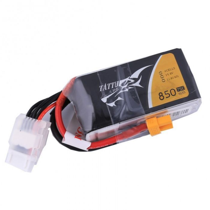 Batterie Lipo Tattu 4S 850mAh 75C (XT30)