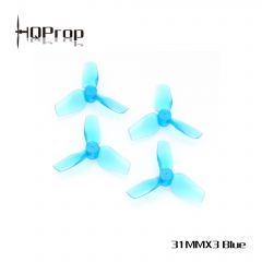 HQProp Micro Whoop 31MMX3 PC Bleu- 1MM Shaft (2XCW + 2XCCW)