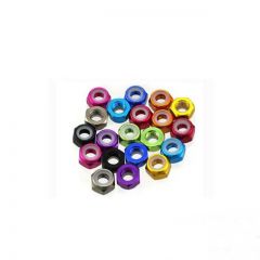 Set de 4 Ecrous Nylstop M3 anodisés