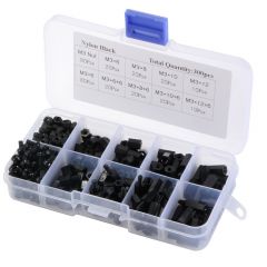 Set de visserie, entretoises, écrous M3 nylon (300PCS)