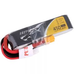 Batterie Lipo Tattu 450mAh LONG SIZE 2S 75C 7.4V - XT30