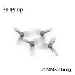 HQProp Micro Whoop 31MMX3 PC Gris - 0.8MM Shaft (2XCW + 2XCCW)